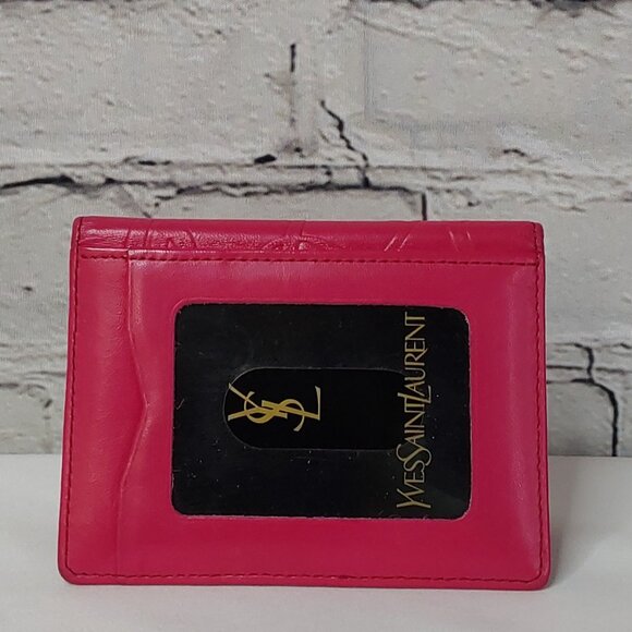 'YVES SAINT LAURENT' LEATHER EMBOSSED PROFILE CARD CASE SET - Picture 4 of 15